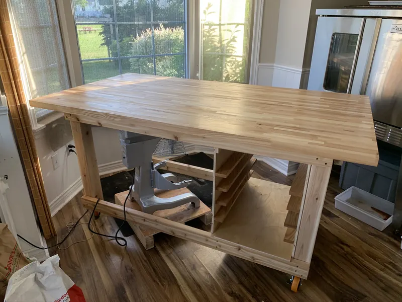 Baker’s artisan table finished