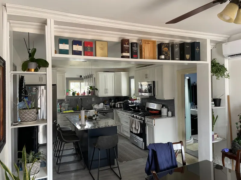 Finished kitchen opening