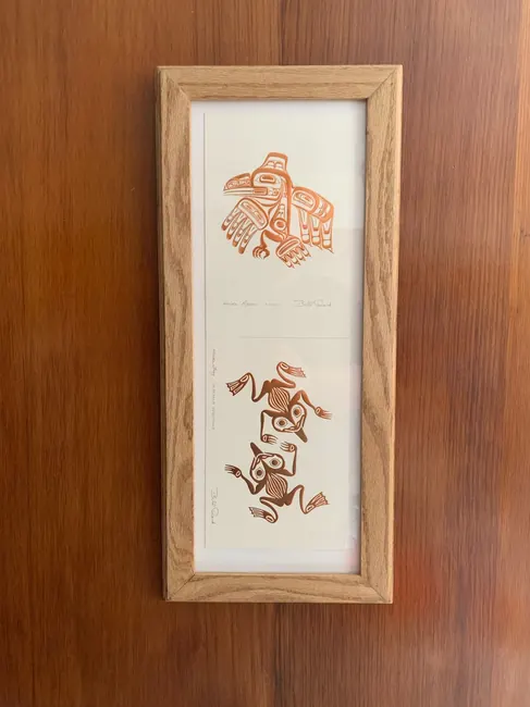 Custom oak picture frame