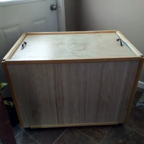 Finished sorting cabinet