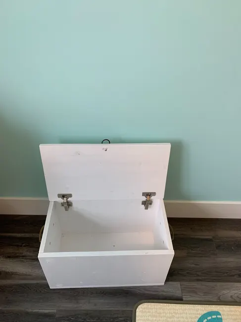 Toy box storage interior